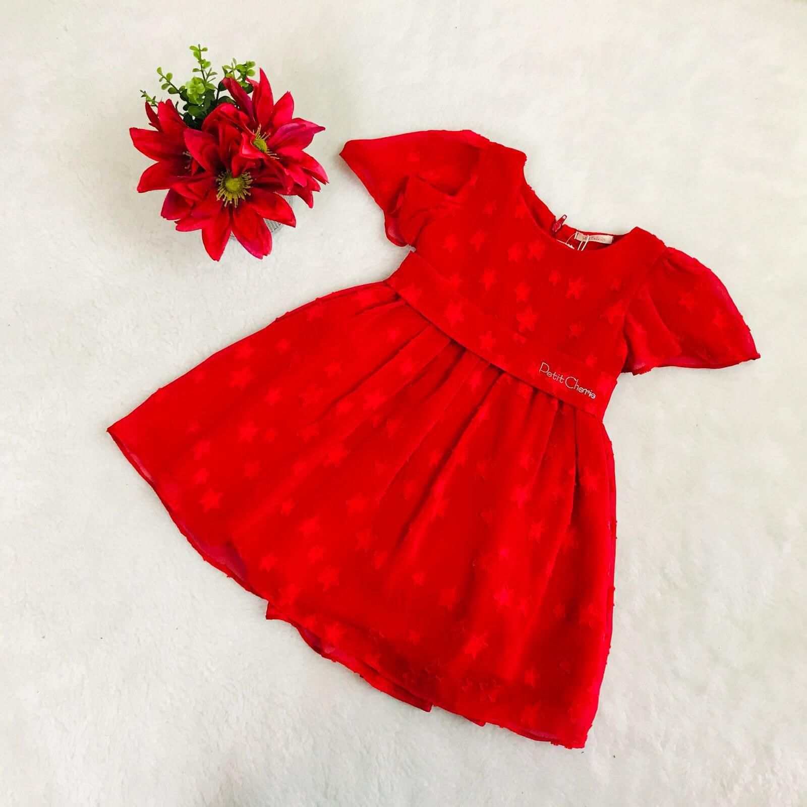 Vestido de Festa Infantil Bebê Vermelho da Petit Cherie - Tipinhos Moda  Infantil e Juvenil