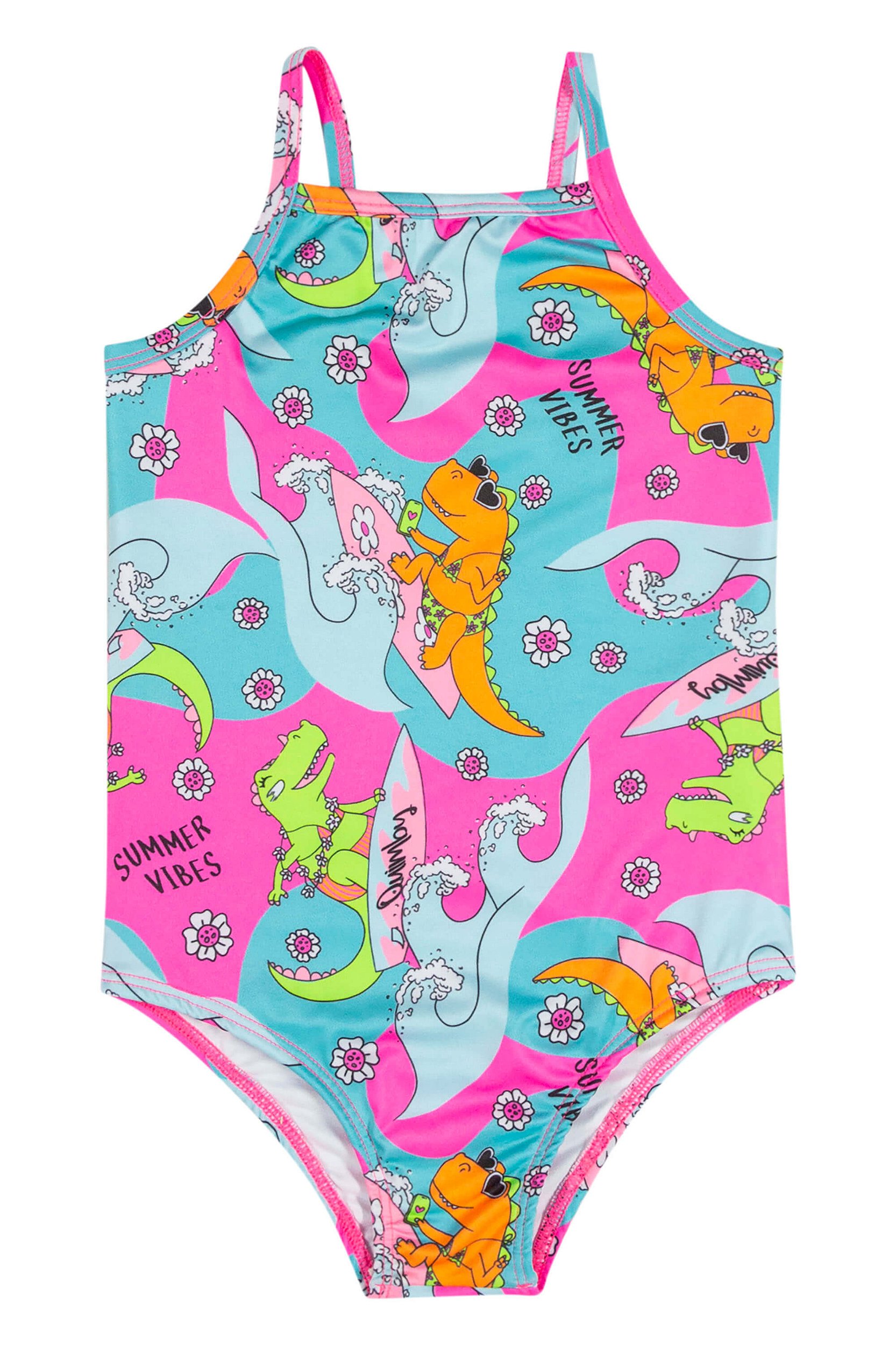 Maiô Infantil Feminino estampado da Quimby - Cores Diferentes