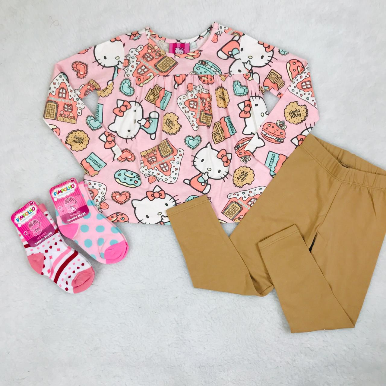 Conjunto para Bebé Short con Estampado Hello Kitty