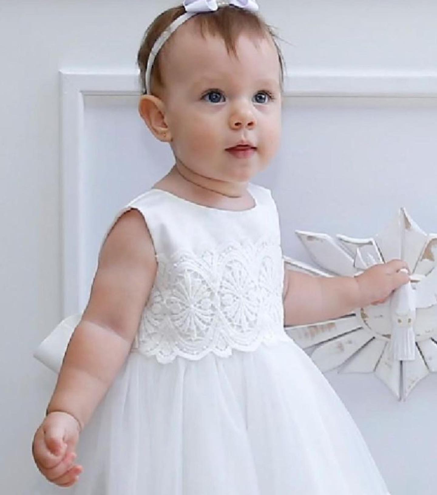 Vestido Branco para Batizado - Clara - Candy Lover Store