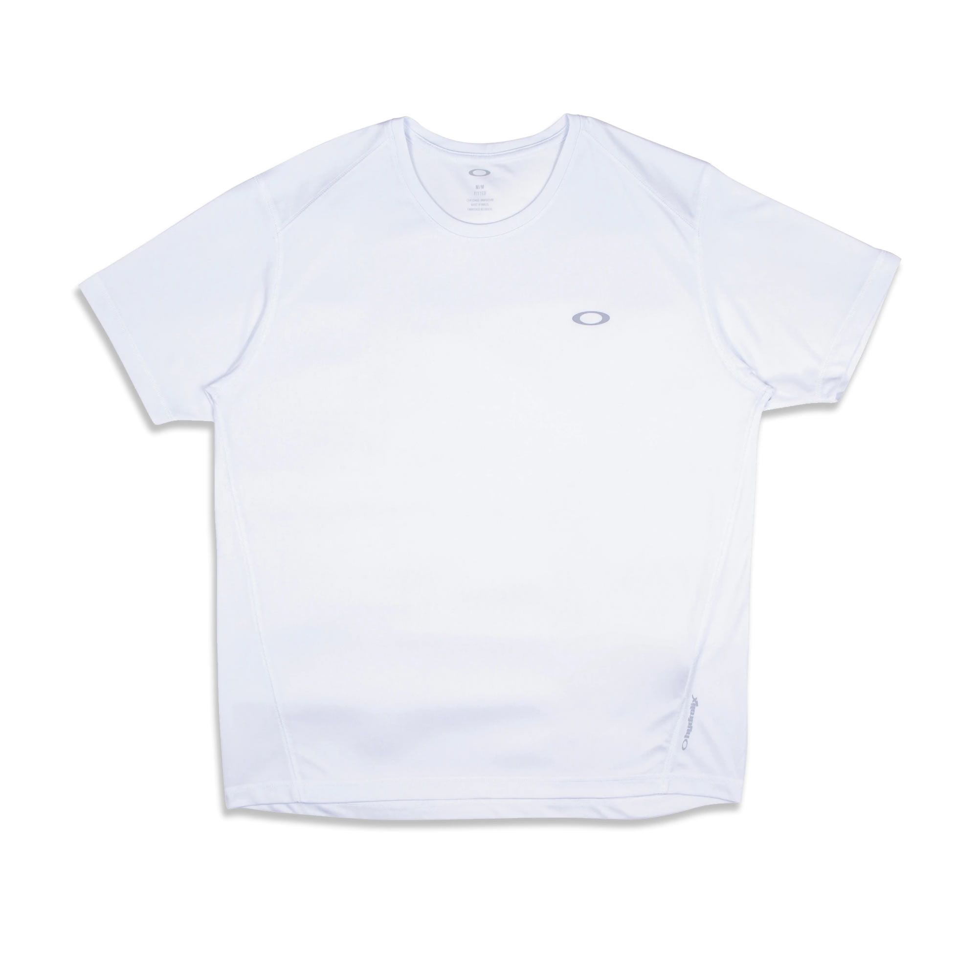 Camiseta Oakley Logo Peito- Branco/Vermelho