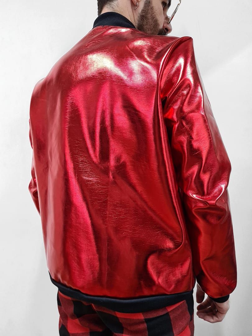 Red Metallic Jacket Jaqueta Metalizada Red - Meijor