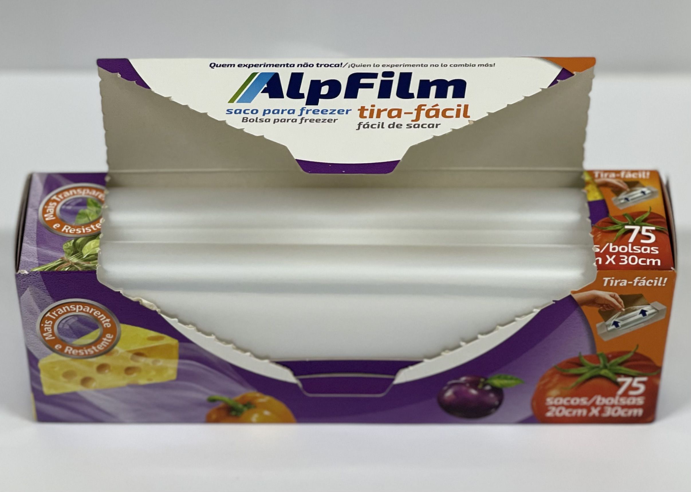 Saco Freezer Tira Fácil 20cm x 30cm (75 sacos por embalagem) 1 un