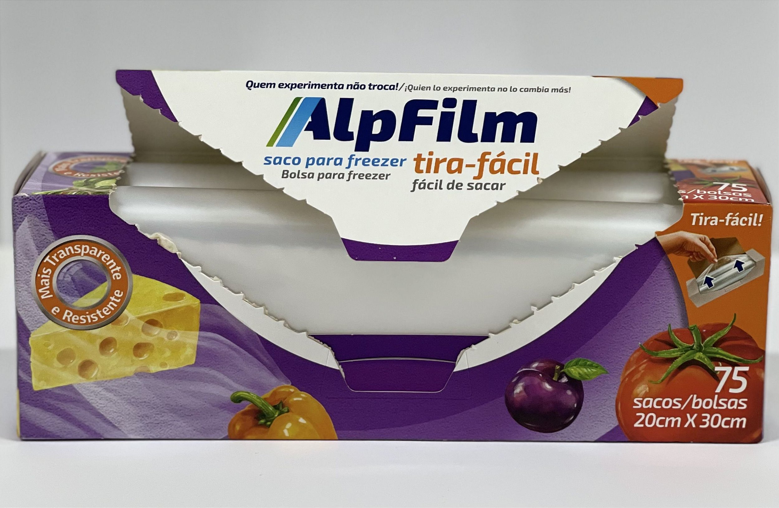 Saco Freezer Tira Fácil 20cm x 30cm (75 sacos por embalagem) 1 un