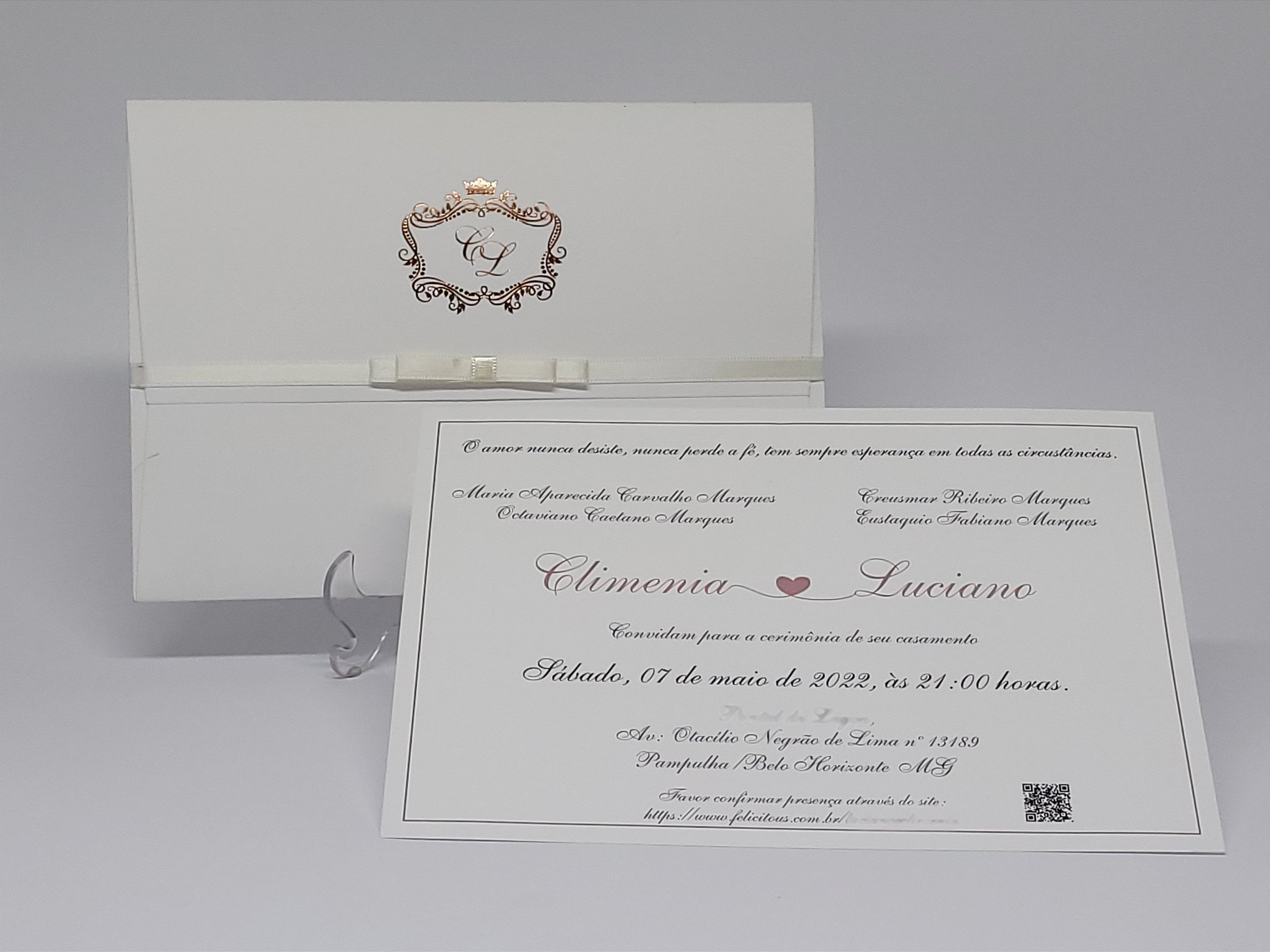 Convite para casamento simples classico branco e nude - Atelie da Lola  Conviteria - convites casamento debutante bodas