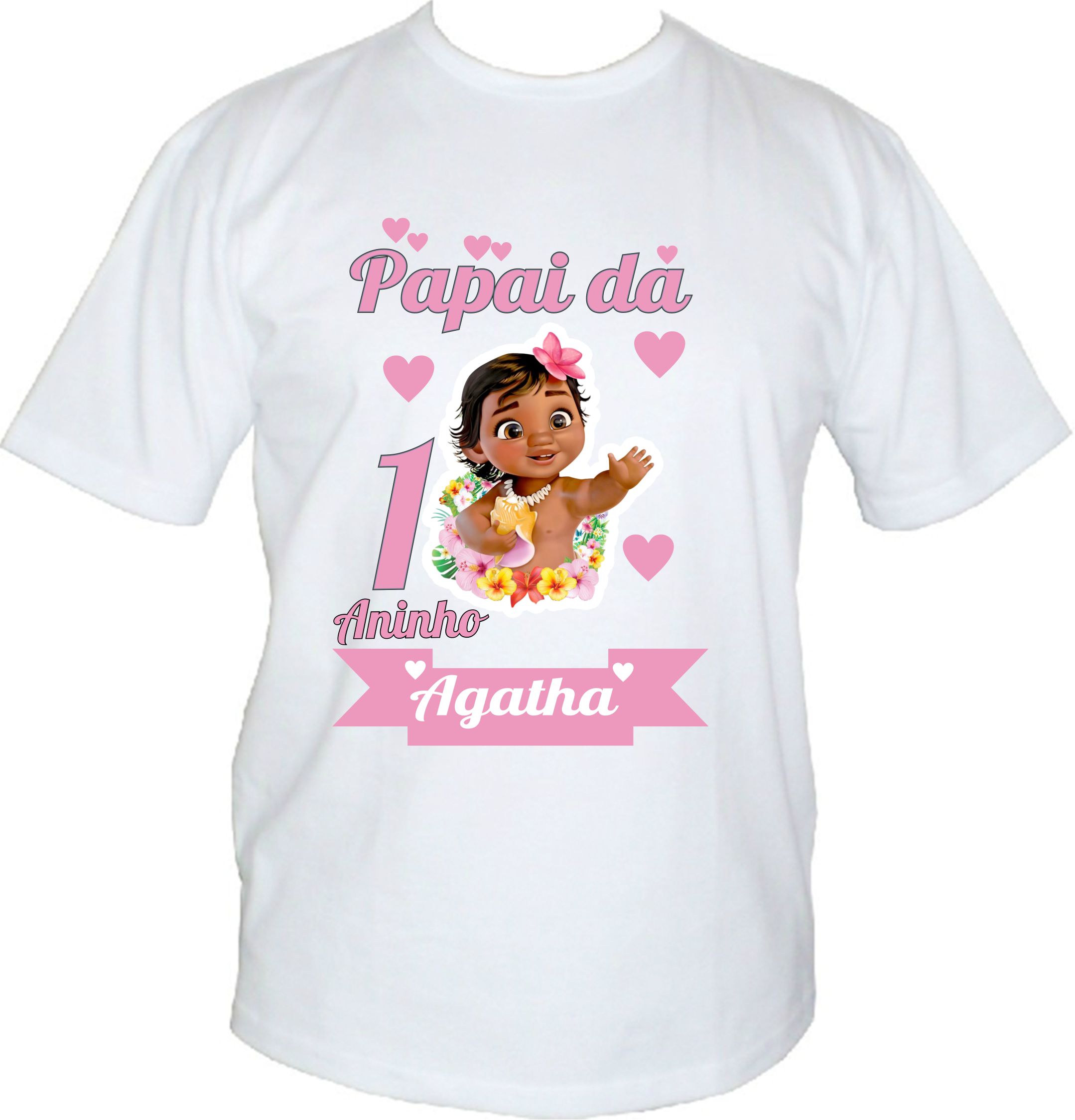 Camiseta Infantil ou Adulta Personalizada Moana Baby