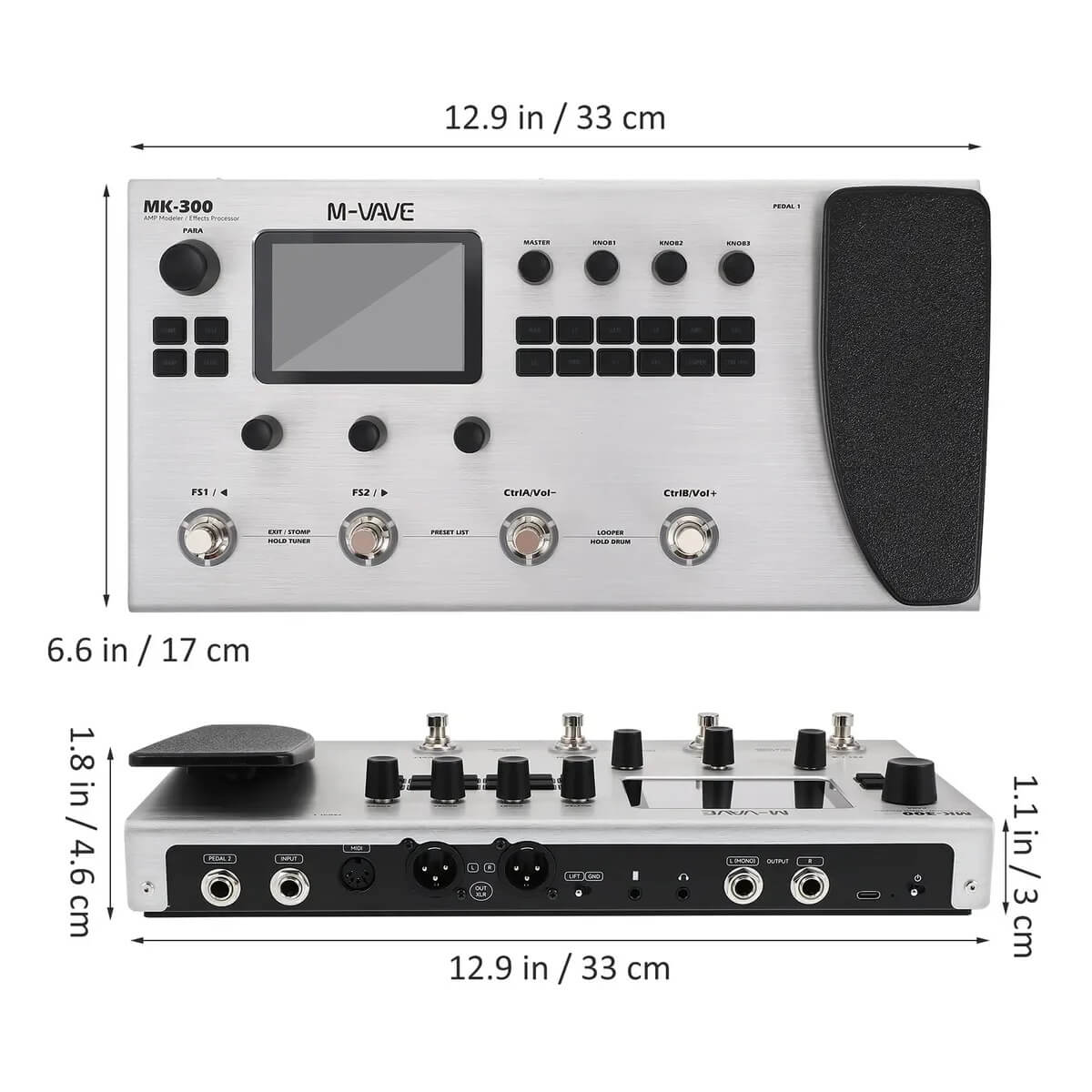 Pedaleira Multiefeitos M-Vave MK-300 - Krunner - Loja de