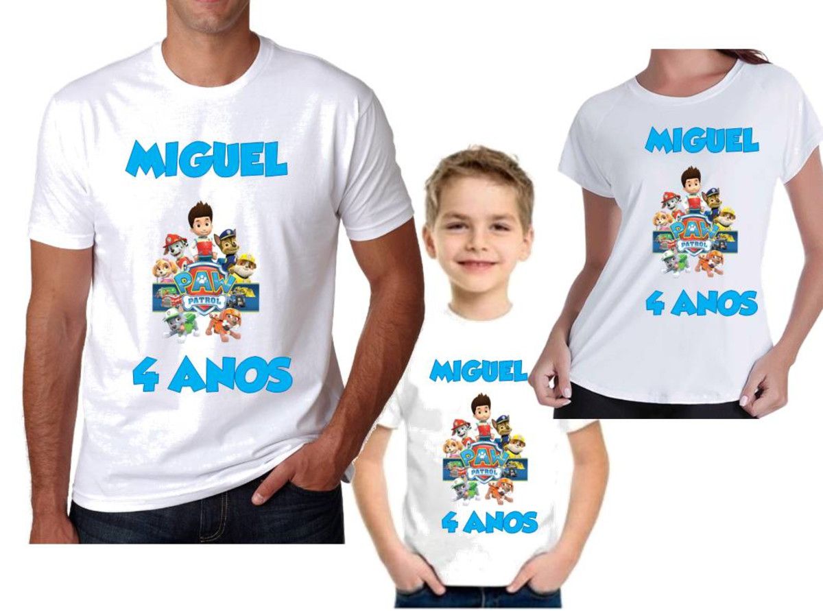 kit de camisetas aniversario RAFA PRESENTES