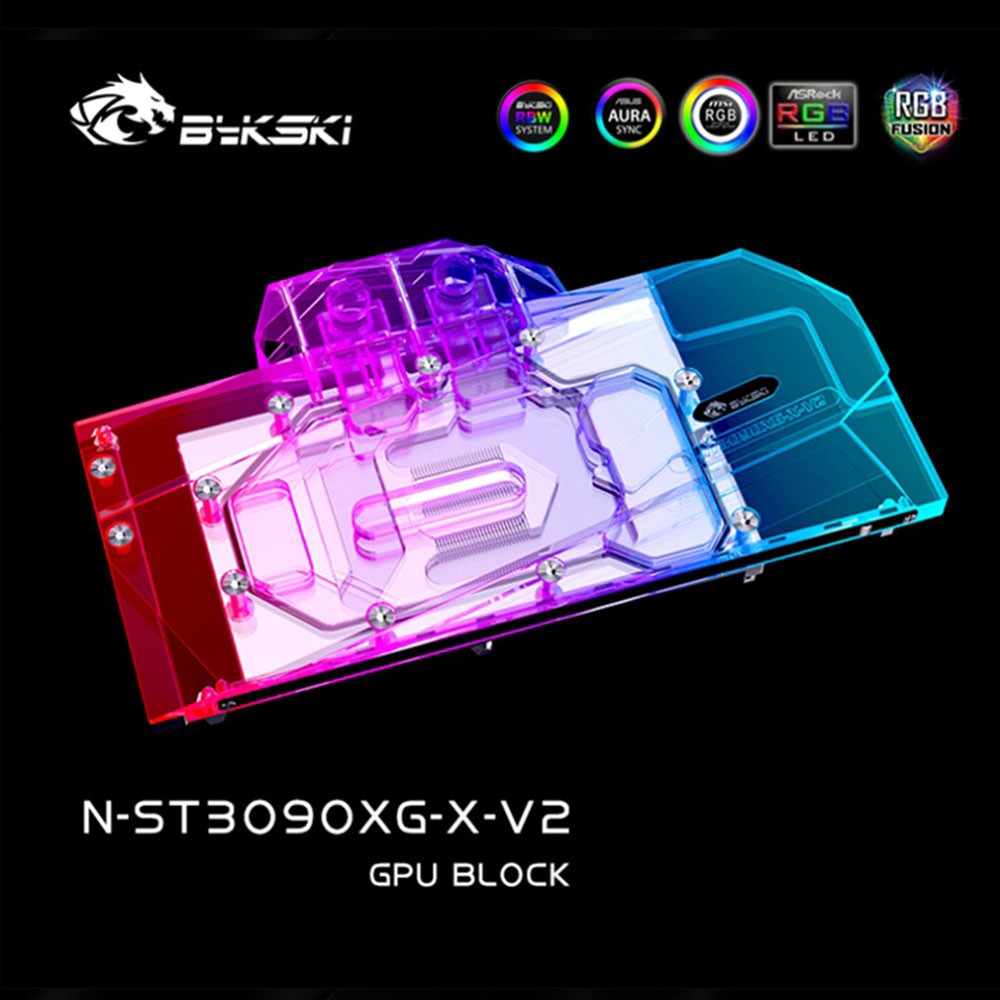 Block Gpu Rgb GPU Block Zotac RTX 3080, 3080Ti e 3090 Bykski RGB - Power UP Water ...