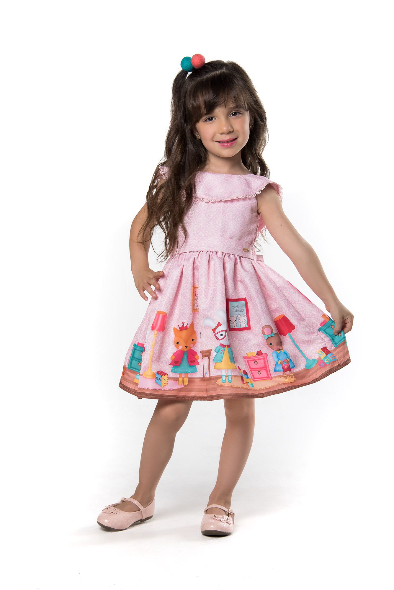 Roupa Bebe Menina Vestido Ursinhas