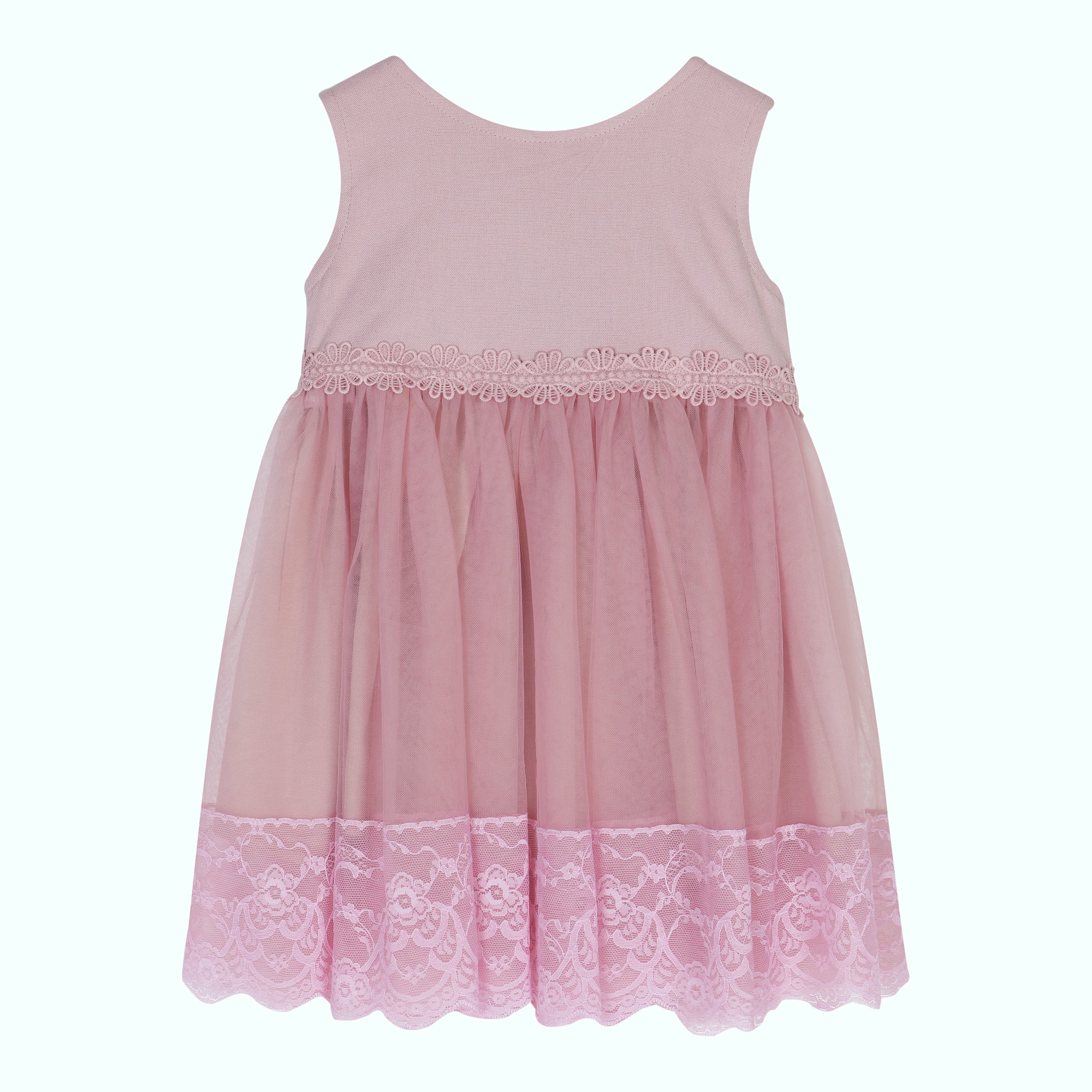 Vestido infantil com hot sale renda na barra