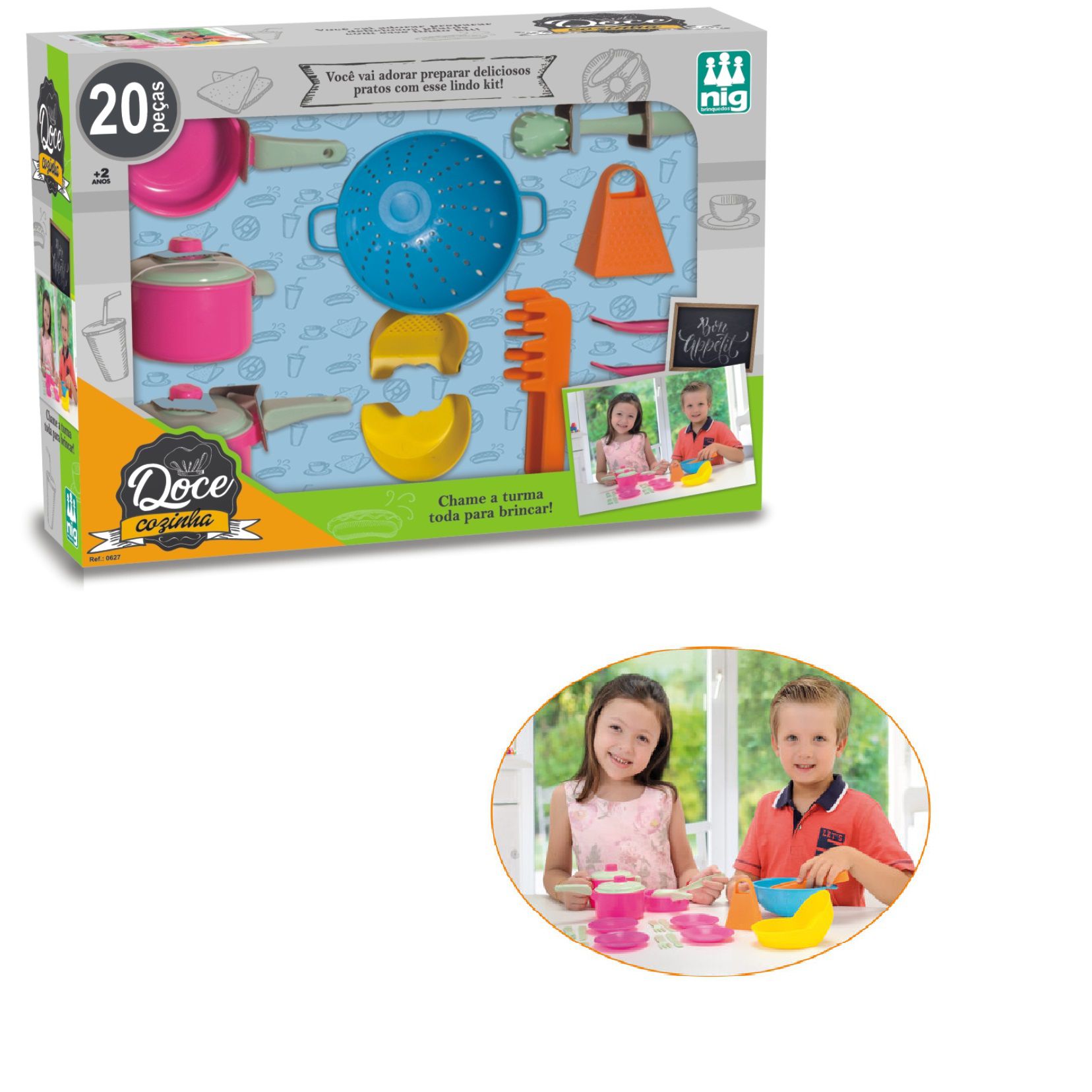 Cozinha Infantil Barbie C/ Panelinhas + Roupa Completa Jogo