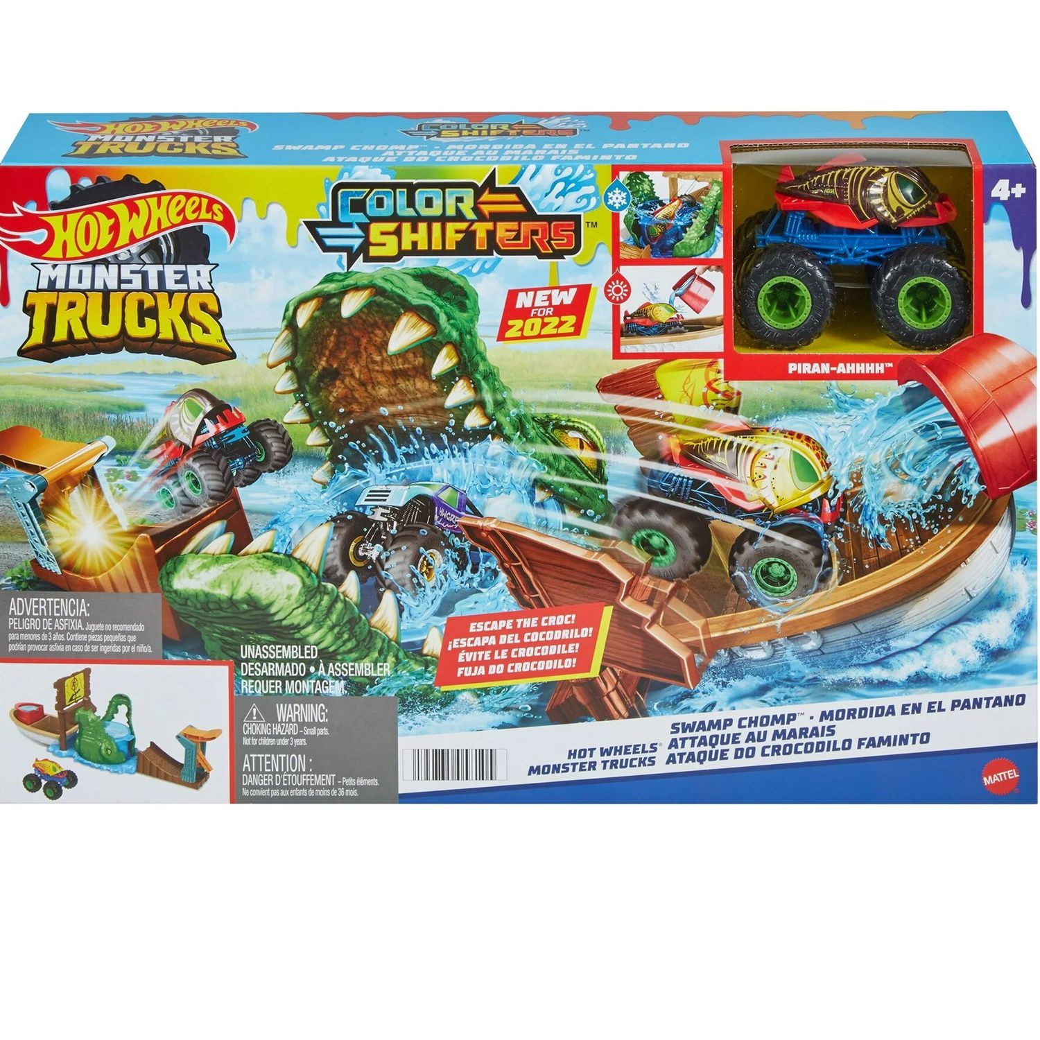 Hot Wheels Pista E Acessorio Monster Trucks Pista Tubarao em