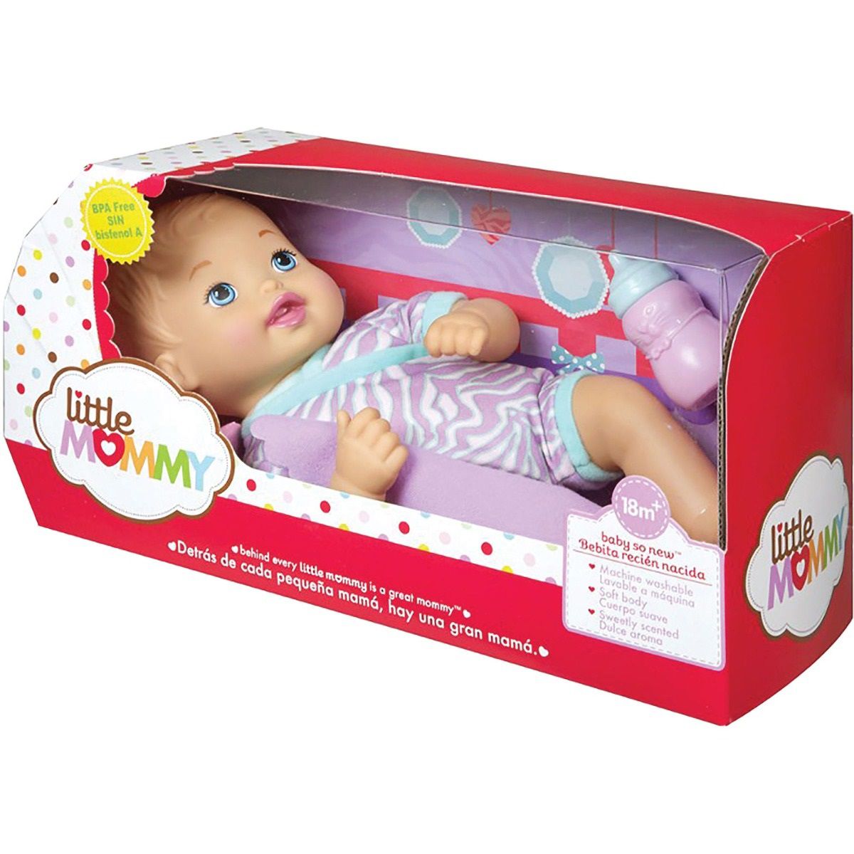 Boneca Bebê Menina Baby Little Mommy Recém Nascida - Roupa Rosa