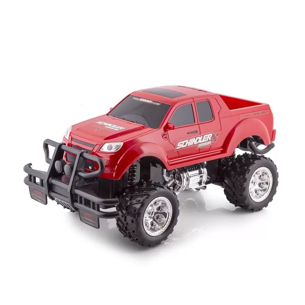 Carrinho de Controle Remoto Pick Up Vermelho Monster Truck - Detalhes  Magazine - Quer presentear? O seu lugar é aqui!