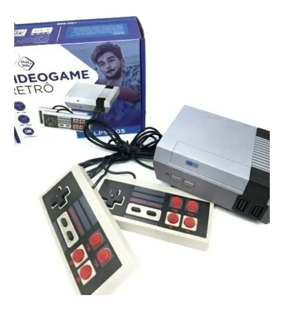 mini game retro 620 jogos dois controles facil de instalar 8 bits