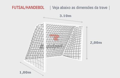Rede para Gol Trave Oficial HANDEBOL poliéster - HANDBALL (par) - Redes ...