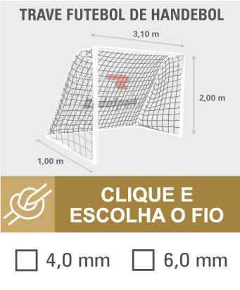 Rede para Gol Trave Oficial HANDEBOL poliéster - HANDBALL (par) - Redes ...