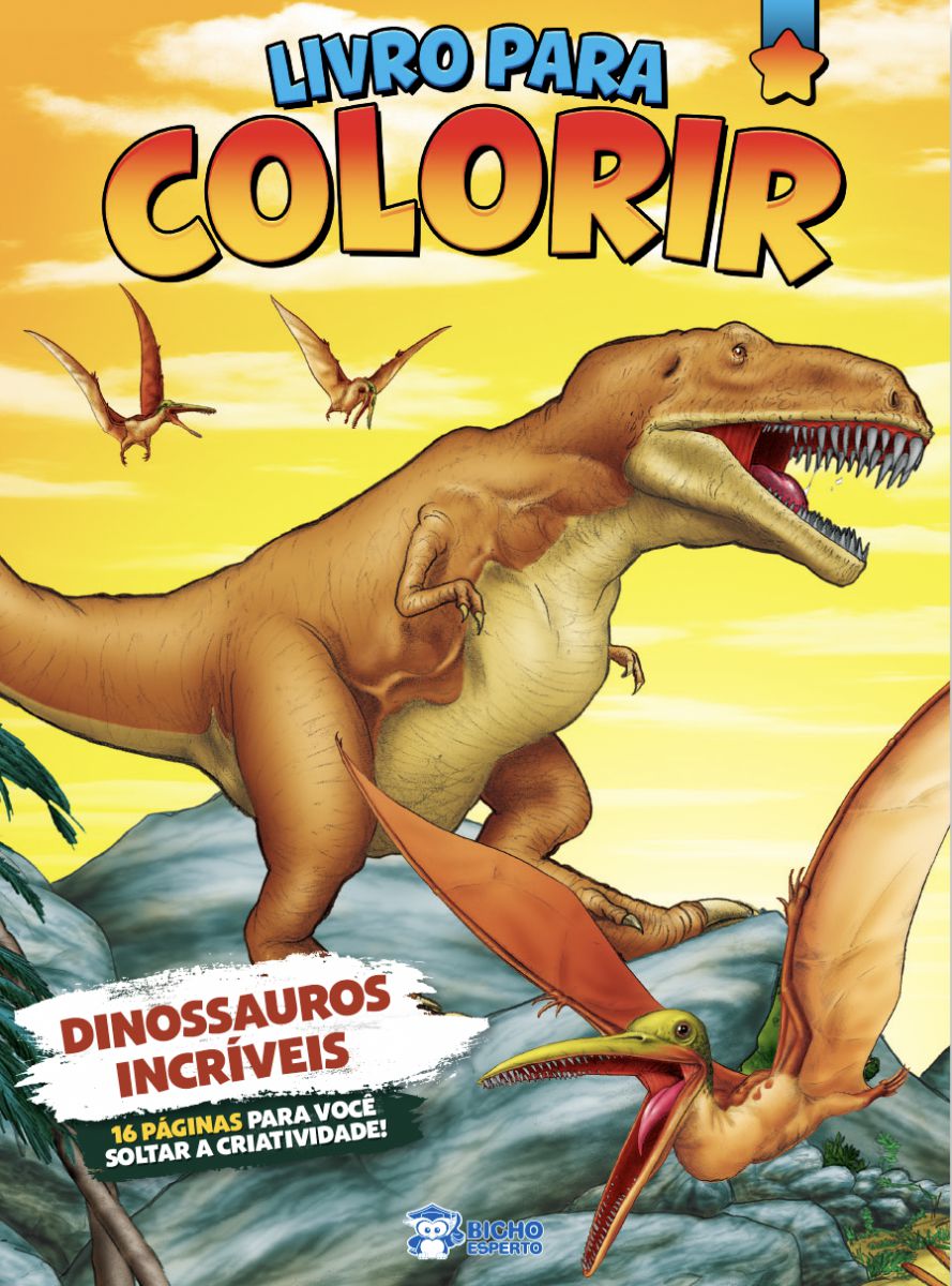 Dinossauros - Colorindo com Lápis de Cor