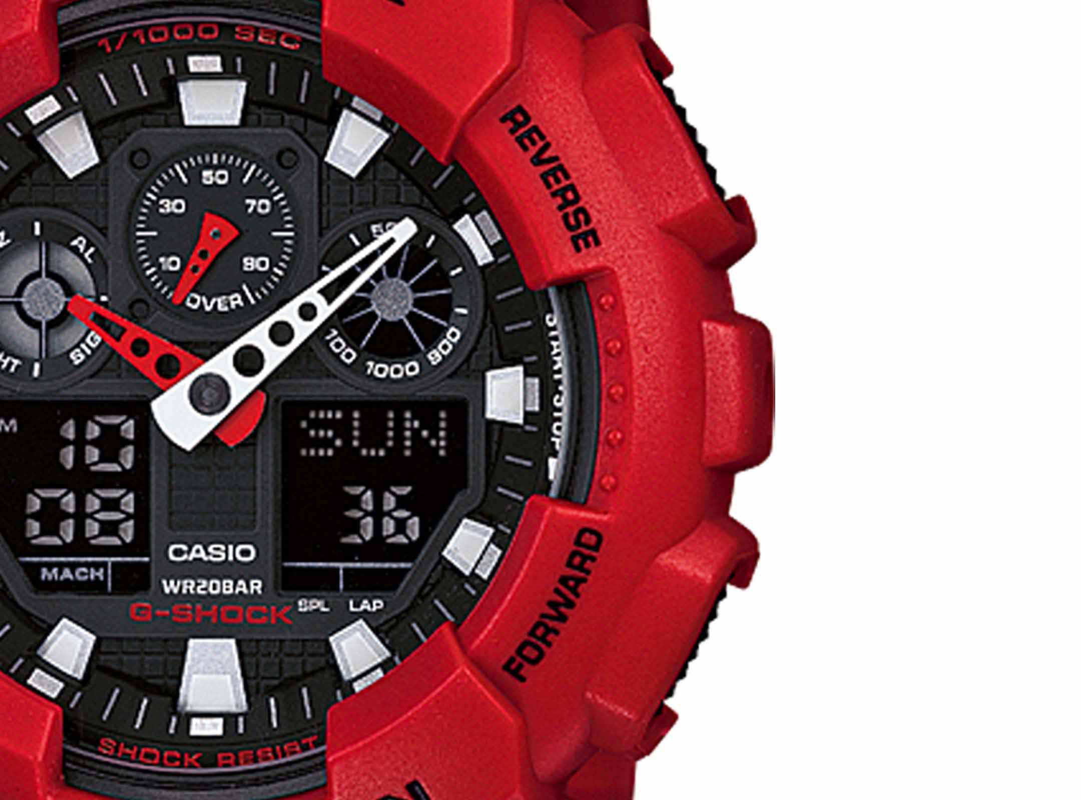 G-SHOCK GA-100B-4ADR – Cronógrafo 1/1000s, 200m e design urbano