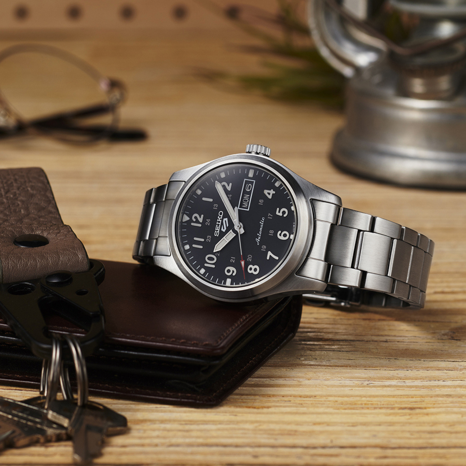SEIKO 5 Sports SRPG27K1 自動巻き 極美品 純正箱 コマ付 Seiko 5 Sports SRPG27 Automático Preto 39.4mm - Relojoaria Impala
