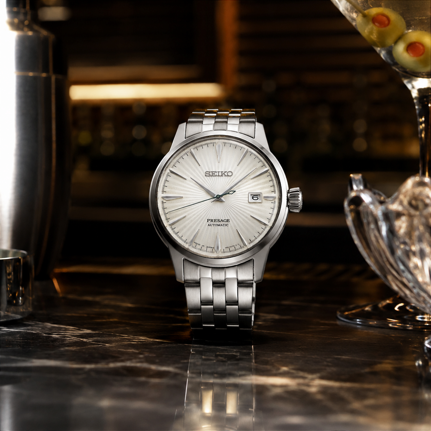 Relógio Seiko Presage The Martini SRPG23 Automático 40.5 mm