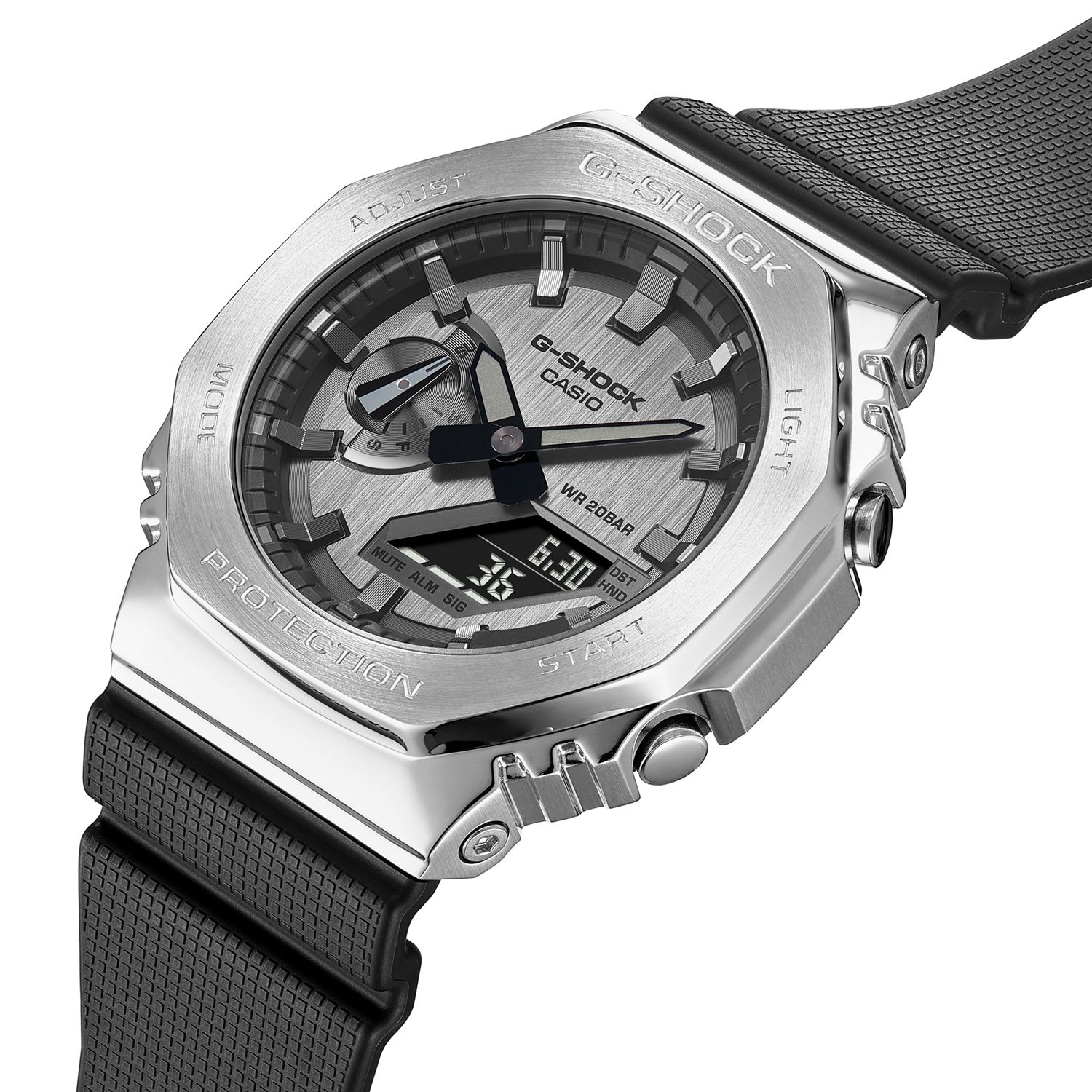 【美品】CASIO G-SHOCK GM-2100シルバー！ G-Shock G-Steel GM-2100-1ADR Cinza Quartzo - Relojoaria Impala