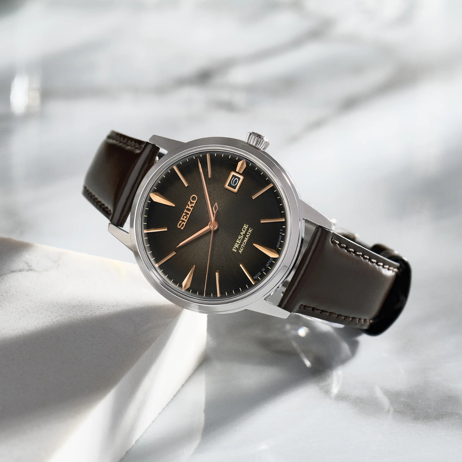 Seiko Presage SRPJ17 Irish Coffee Marrom Automático 39.5mm