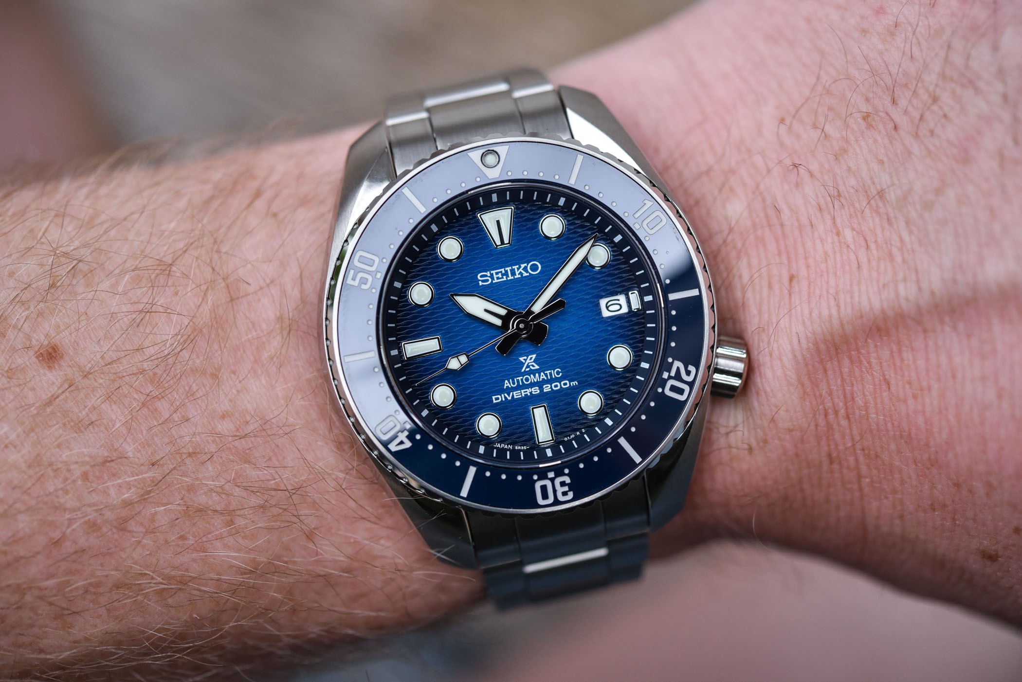 Relógio Seiko Prospex King Sumo SPB321 Automático 200m Safira Azul