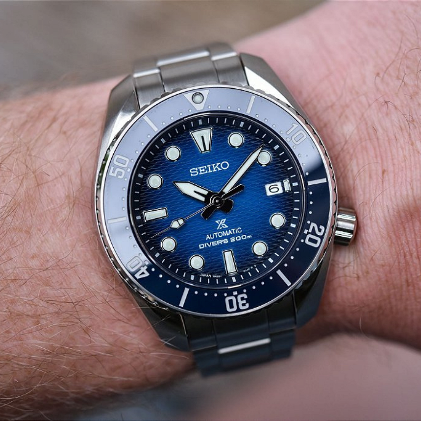 Relógio Seiko Prospex King Sumo SPB321 Automático 200m Safira Azul