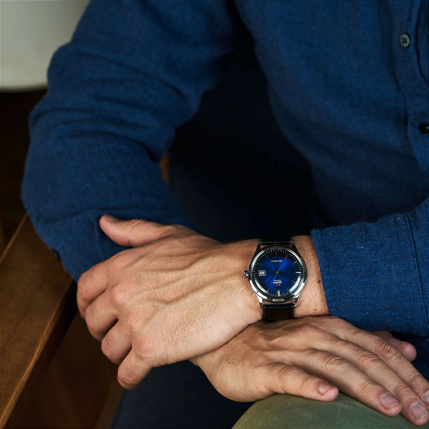 Orient Bambino TAC08004D0 Automático Mostrador Azul Degradê
