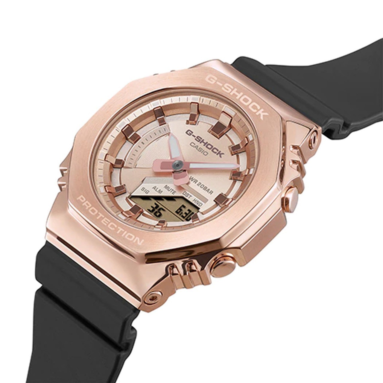 【稼動品】カシオ　G-SHOCK 腕時計 ローズゴールド GM-S2100PG G-SHOCK GM-S2100PG-1A4DR Rosé – Luxo Metálico Compacto e 200M