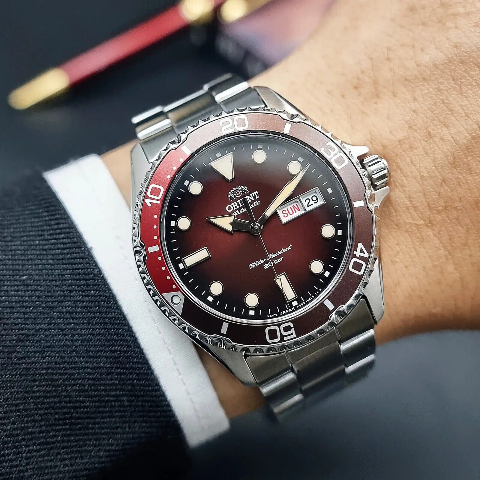 ama.to...様オーダー Orient Kamasu RA-AA0814R19B Vinho Automático - Relojoaria Impala