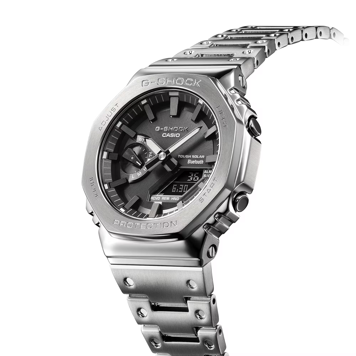 G-Shock GM-B2100D-1ADR Full Metal Prata Bluetooth 200M