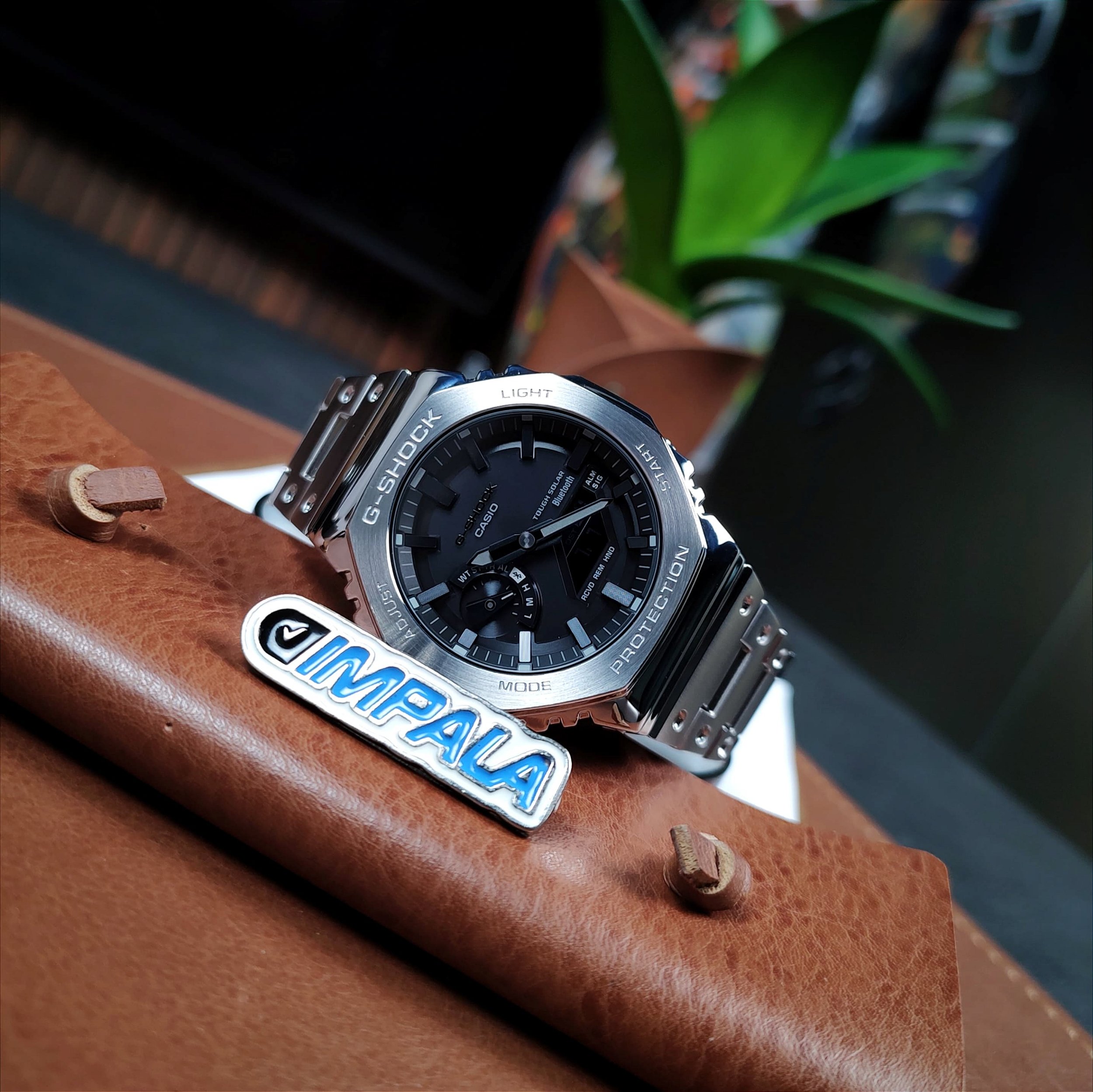 G-Shock GM-B2100D-1ADR Full Metal Prata Bluetooth 200M