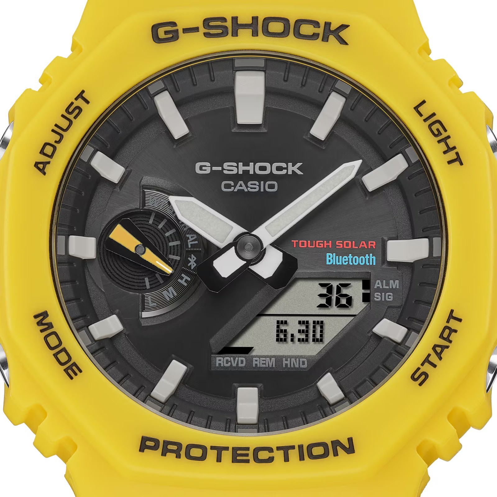 G-SHOCK GA-B2100C-9ADR – CasiOak Solar Amarelo com Bluetooth