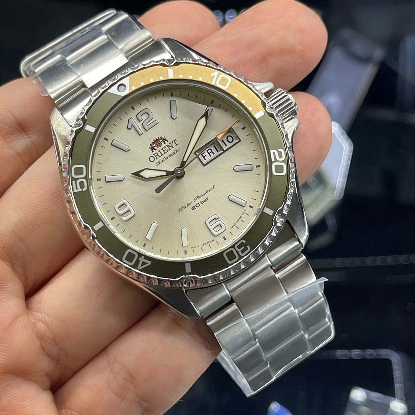 Orient Mako Automático RA-AA0821S39B Prata Safira 200m