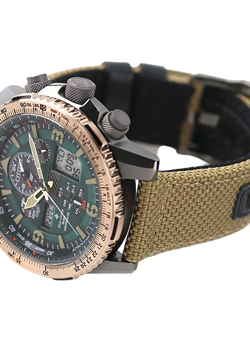 Citizen Skyhawk JY8074-11X Verde Eco-Drive 200M - Relojoaria