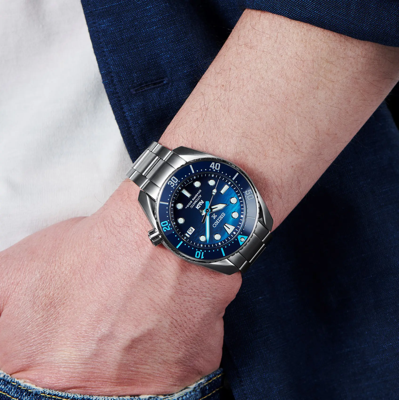 Relógio Seiko Prospex King Sumo PADI Great Blue SPB375