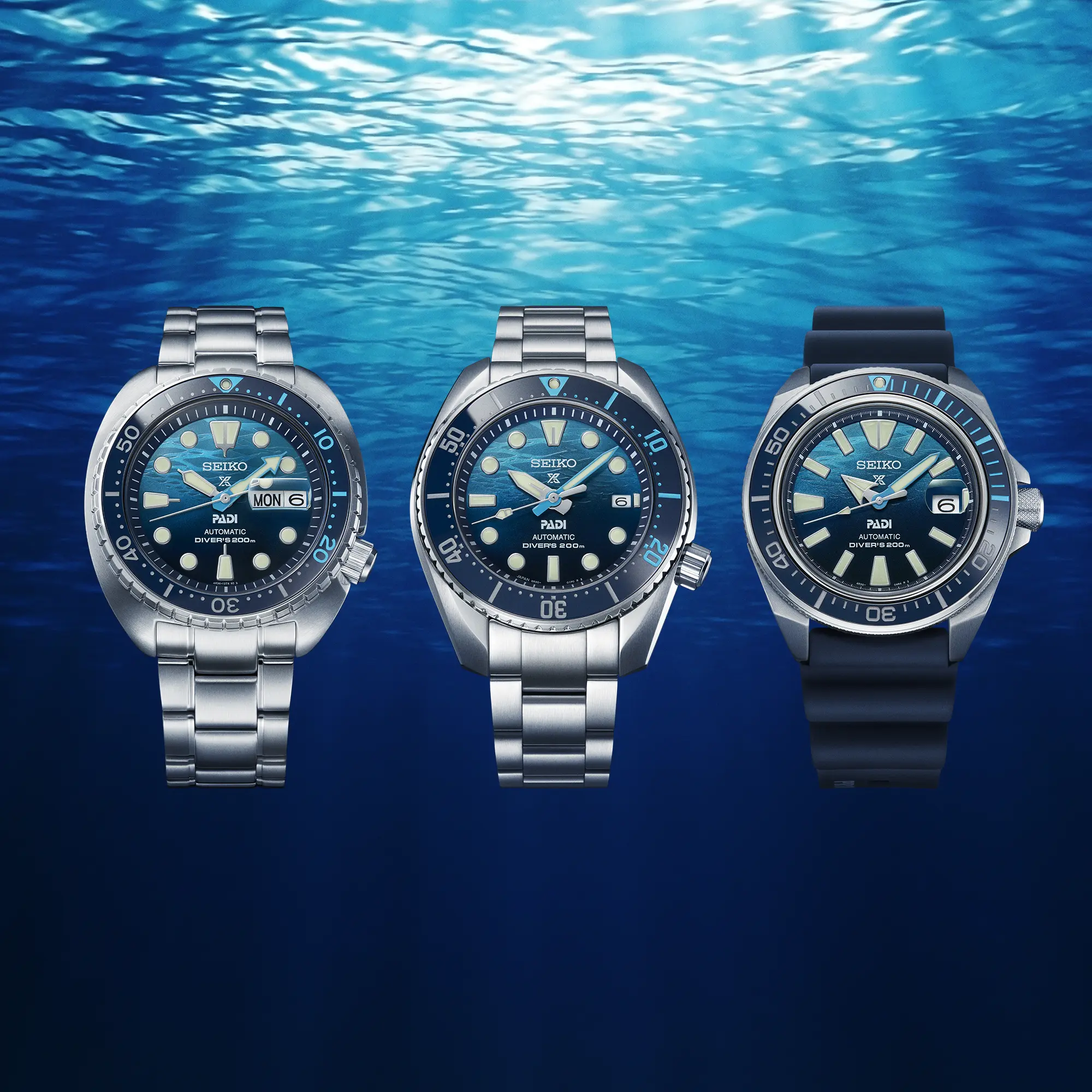 Relógio Seiko Prospex King Samurai PADI Great Blue SRPJ93