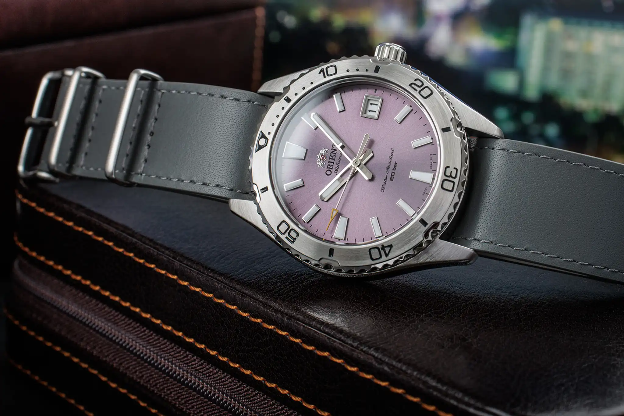 Orient Mako 40 Automático RA-AC0Q07V30B Safira 200m - Relojoaria