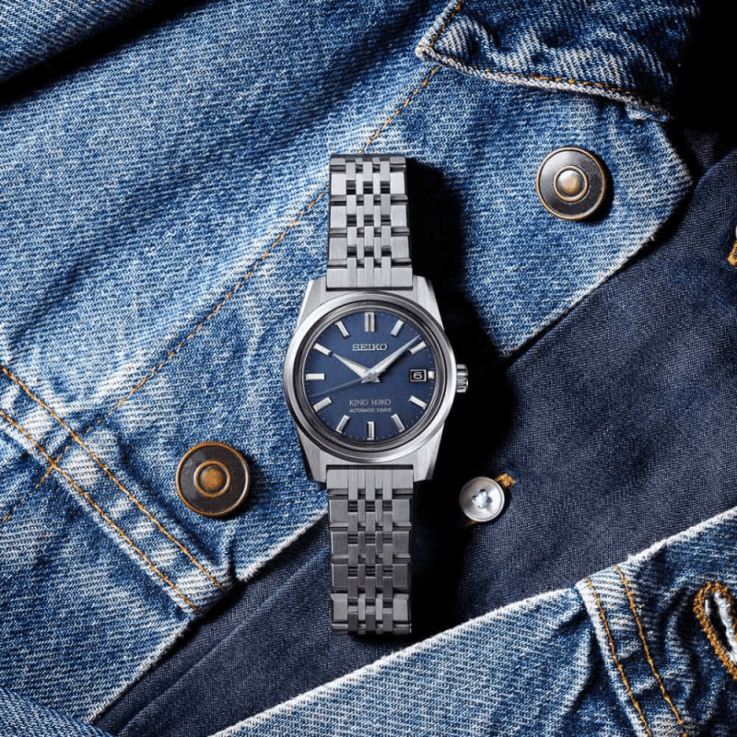 Relógio King Seiko Indigo Denim 3 Days SDKS023 / SPB389 Automático