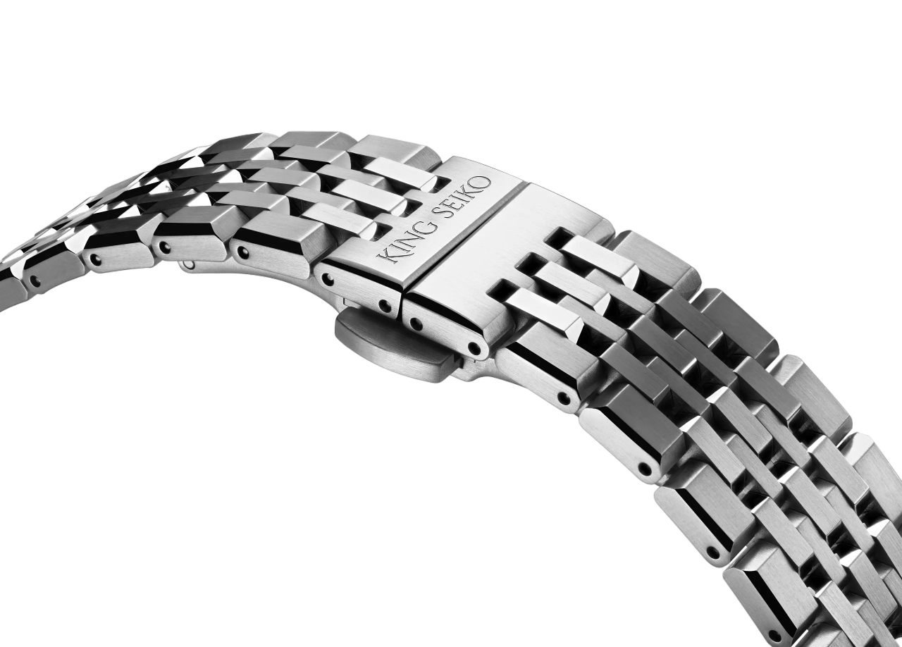 KING SEIKO ステンレスベルト 19mm KSK弓カン 7連 Relógio King Seiko Charcoal Suit 3 Days SDKS021 / SPB387
