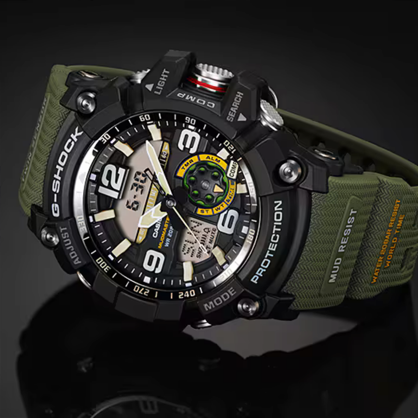 CASIO G-SHOCK マッドマスター GG-1000（カーキ） G-SHOCK Mudmaster GG-1000-1A3DR Master of G Verde - Relojoaria