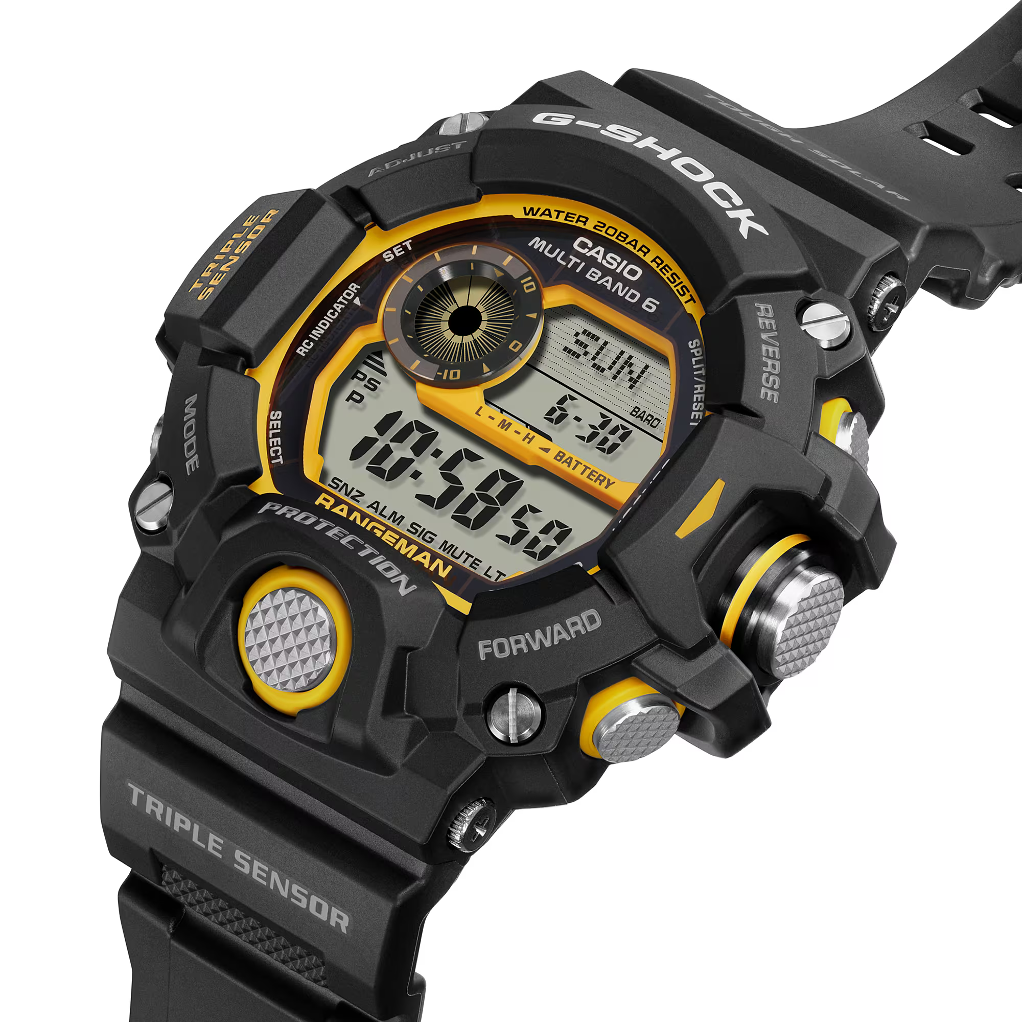 G-SHOCK Rangeman GW-9400Y-1DR Master of G Preto / Amarelo