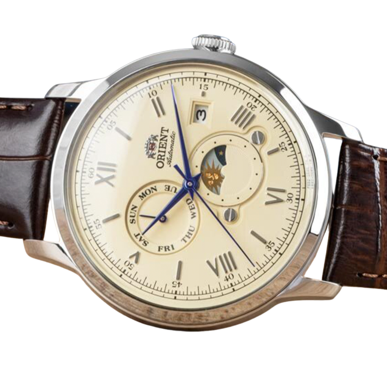 Orient Sun & Moon RA-AK0803Y30B – Automático Clássico Creme 41mm