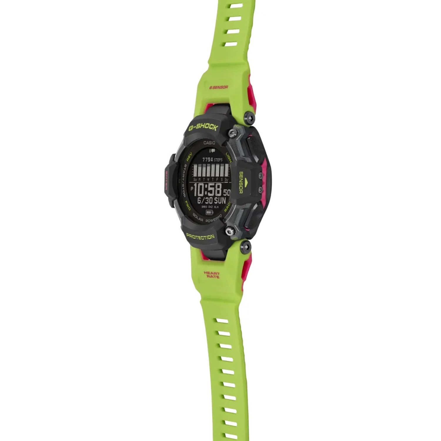 G-SHOCK G-Squad GBD-H2000-1A9DR Verde-Limão GPS - Relojoaria