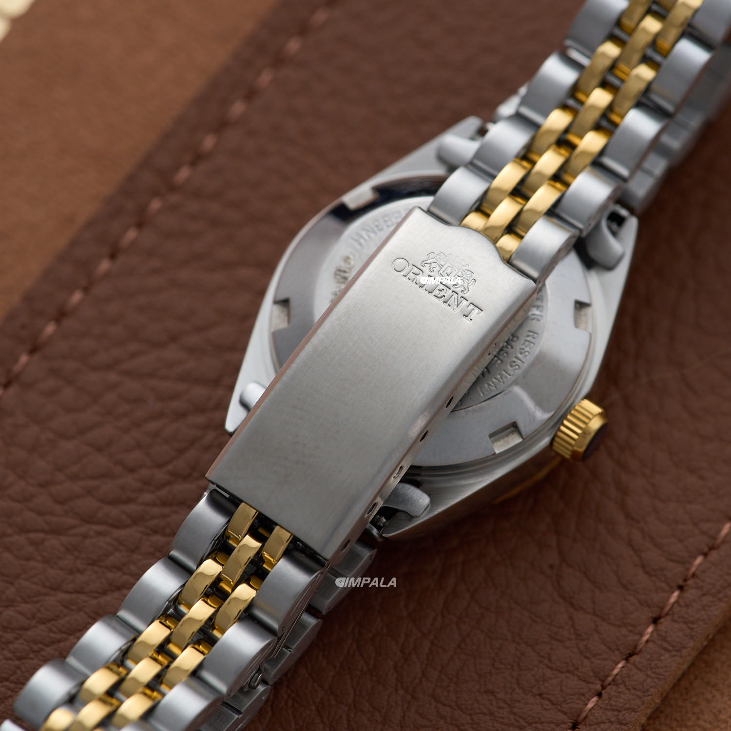 Orient 3 Stars Automático Feminino 559EB3NH Champanhe IP Gold