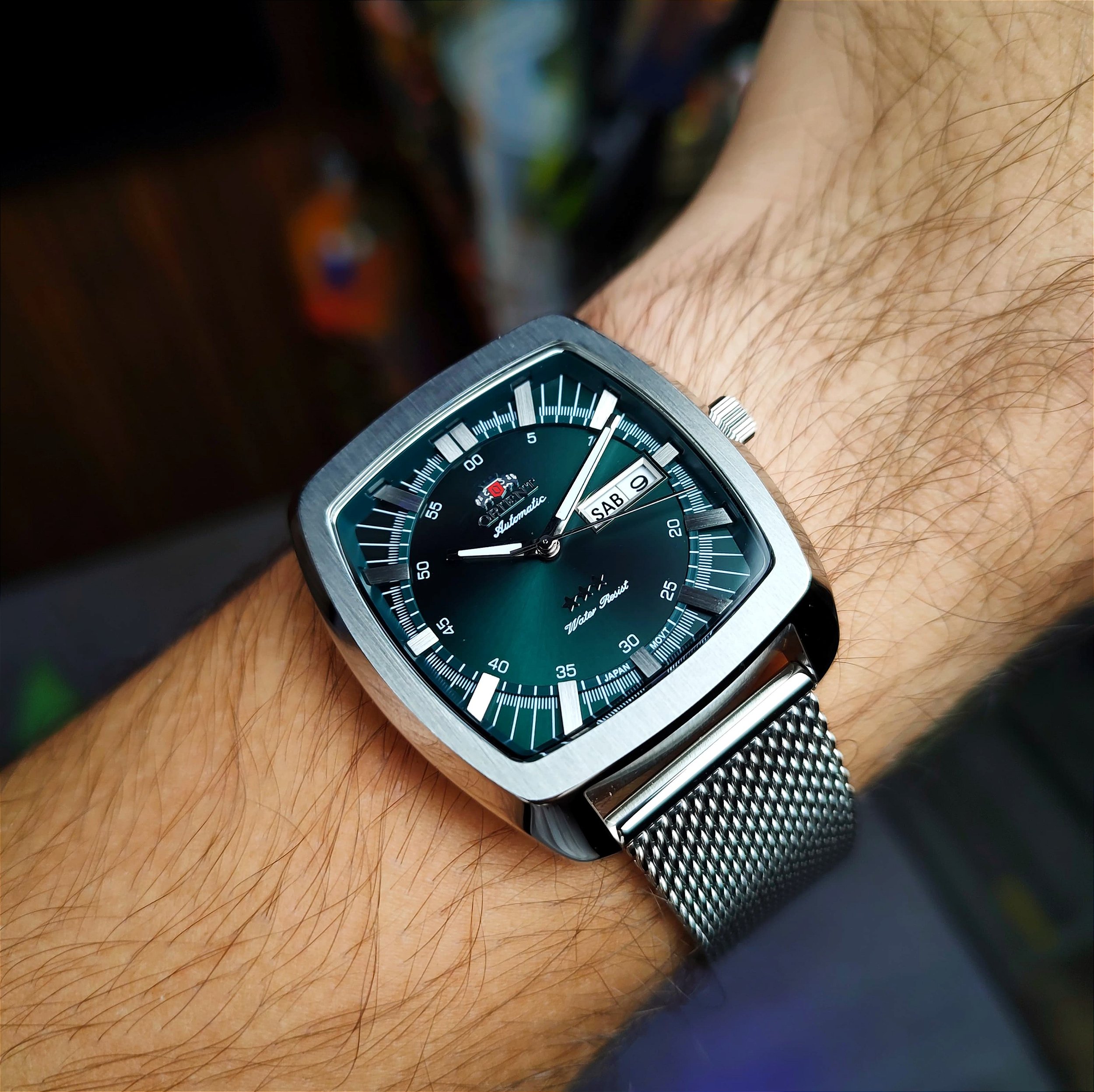 Orient 3 Stars F49SS030 E1SX Verde Automático - Relojoaria Impala