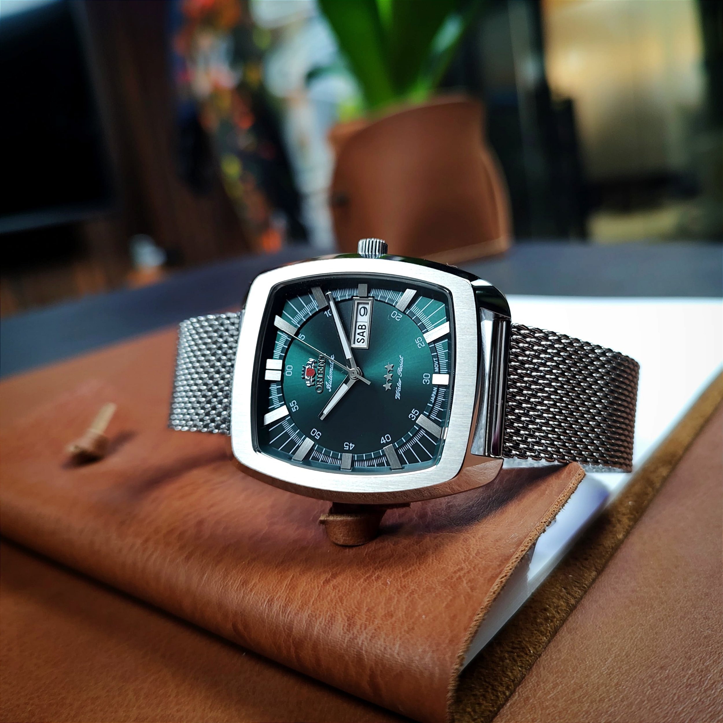 Orient 3 Stars F49SS030 E1SX Verde Automático - Relojoaria Impala